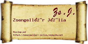 Zsengellér Júlia névjegykártya