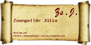 Zsengellér Júlia névjegykártya