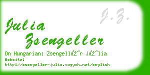 julia zsengeller business card